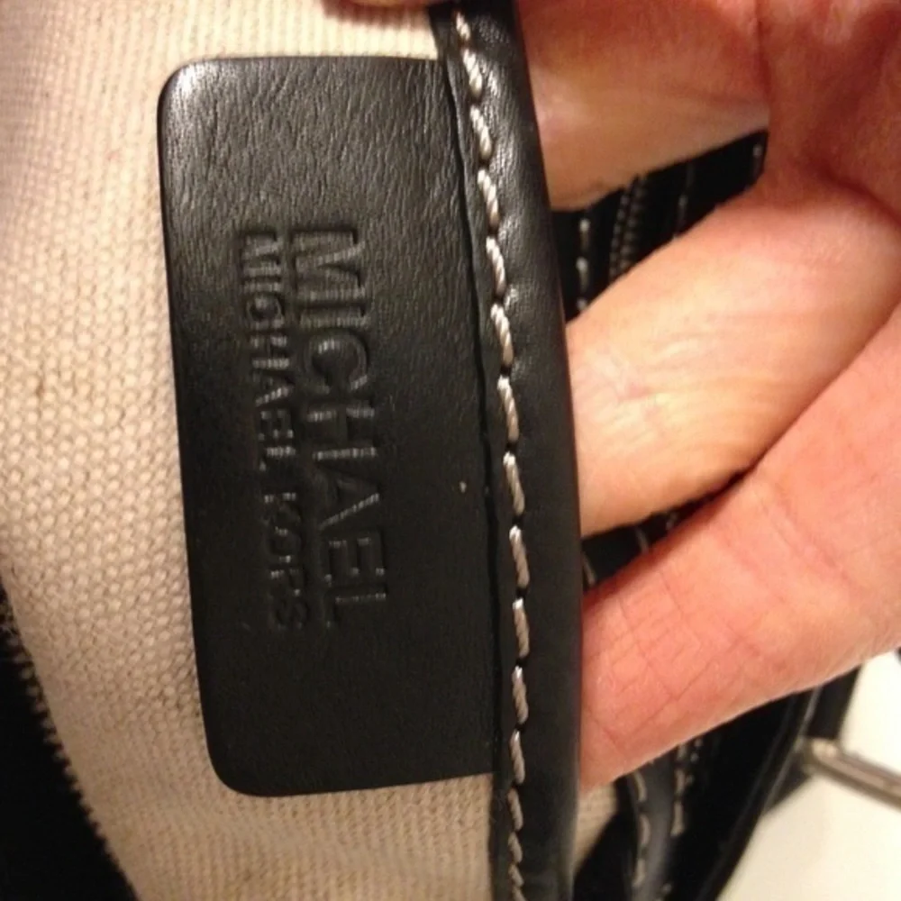 Michael Kors black Leather vintage purse bag